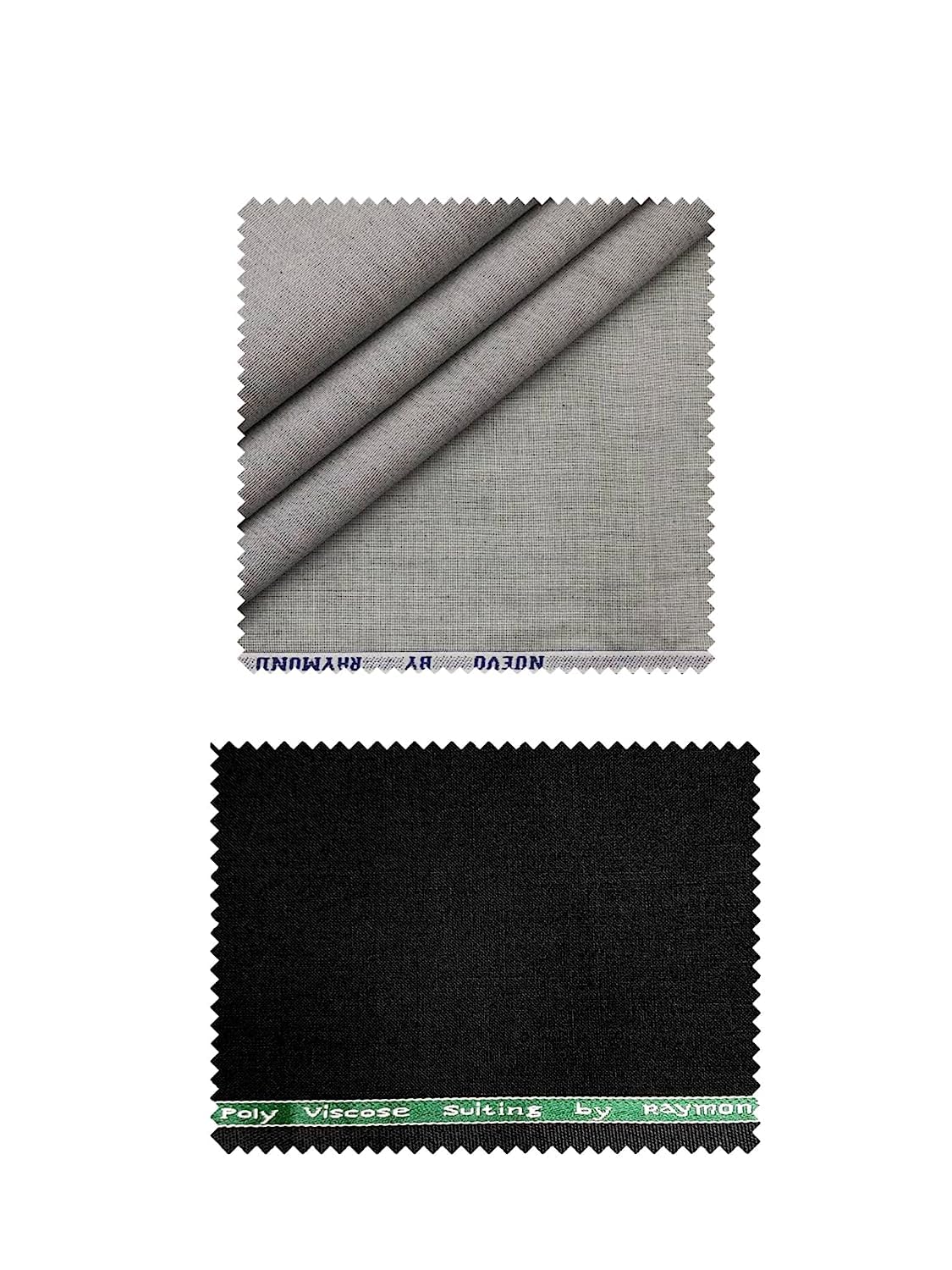 raymond Polyviscose Trouser- 100% Cotton Shirt Fabric Combo Box (Unstitched, All Weather Fabric, (BLACK PANT+GREY SHIRT)-picture-23