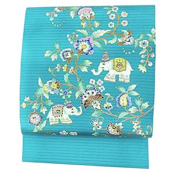 岡重 正絹 塩瀬 グレー系 更紗文様 金彩友禅 九寸名古屋帯 極美品 楽天市場】岡重 九寸名古屋帯 金彩加工 京友禅 正絹 五泉 駒塩瀬