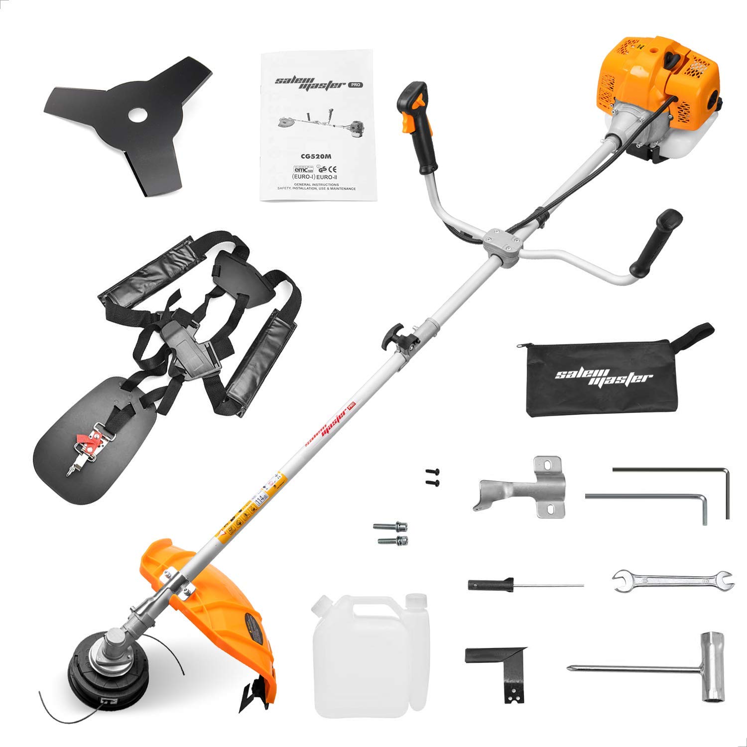 SALEM MASTER CG520M Gas Grass String Trimmer with all included accessories and parts