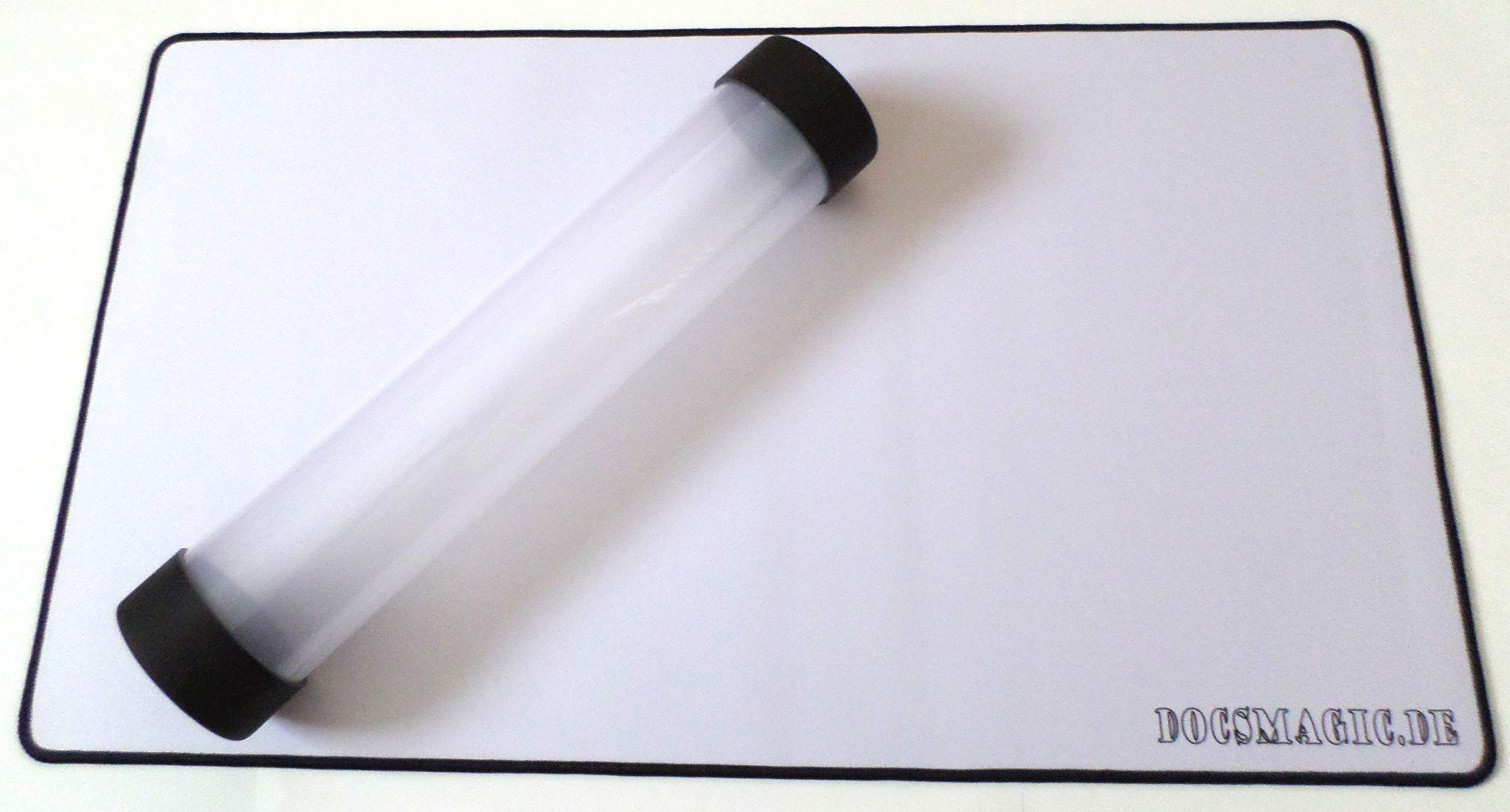 docsmagic.de Mata do zabawy premium + tubka duża przezroczysta biała - 60 x 34 cm