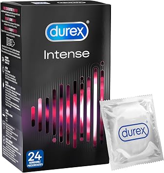 Durex Feel Intense, 24 Condoms 12s x 2 pack, Ribbed & Dotted, Lubricated