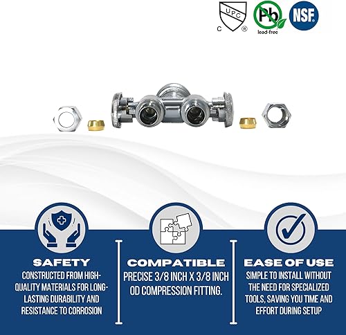Miniatura 3 de Válvula recta de compresión OD - Ajuste a presión de 12" x Dual 38" ODComp. - Certificado según las normas NSD ANSI61