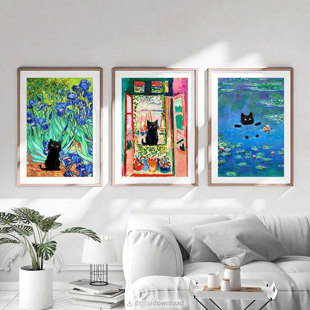 Hodge Creations Black Matisse Set Of 3 Unframed A3 Prints Wall Art Decor Gallery Exhibition Picture Poster New Gift Present Select Size Below A5 A4 A3