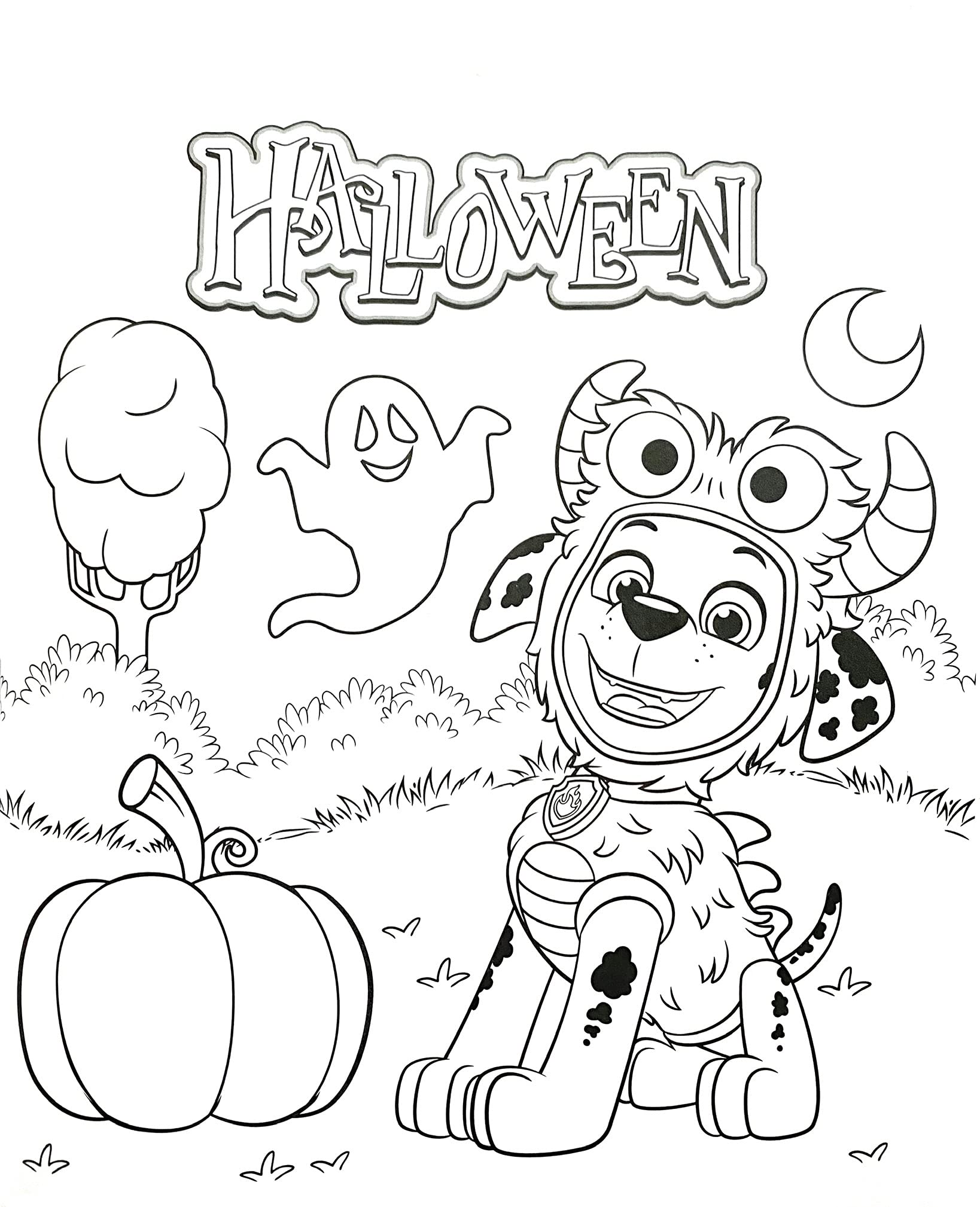 Paw Patrol Halloween Coloring Pages