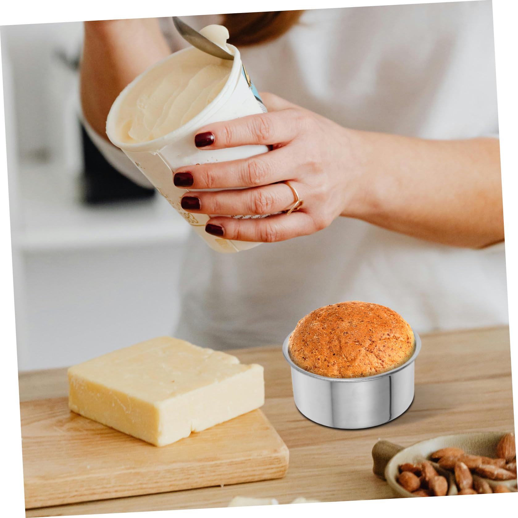 Artibetter 3pezzi Teglia da Forno in Acciaio Inox Teglie Rotonde per Torte Mini Teglie da Forno per Torte e Crostate per Mini Cotture