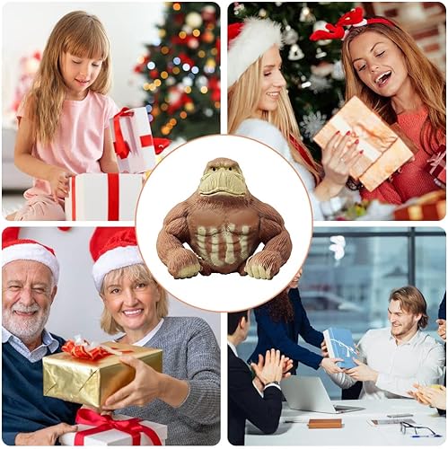 Miniatura 6 de Squishy Monkey - Juguete para aliviar el estrés de gorila para descomprimir y estirar, lindo como estilo animal, juguetes elásticos y suaves para