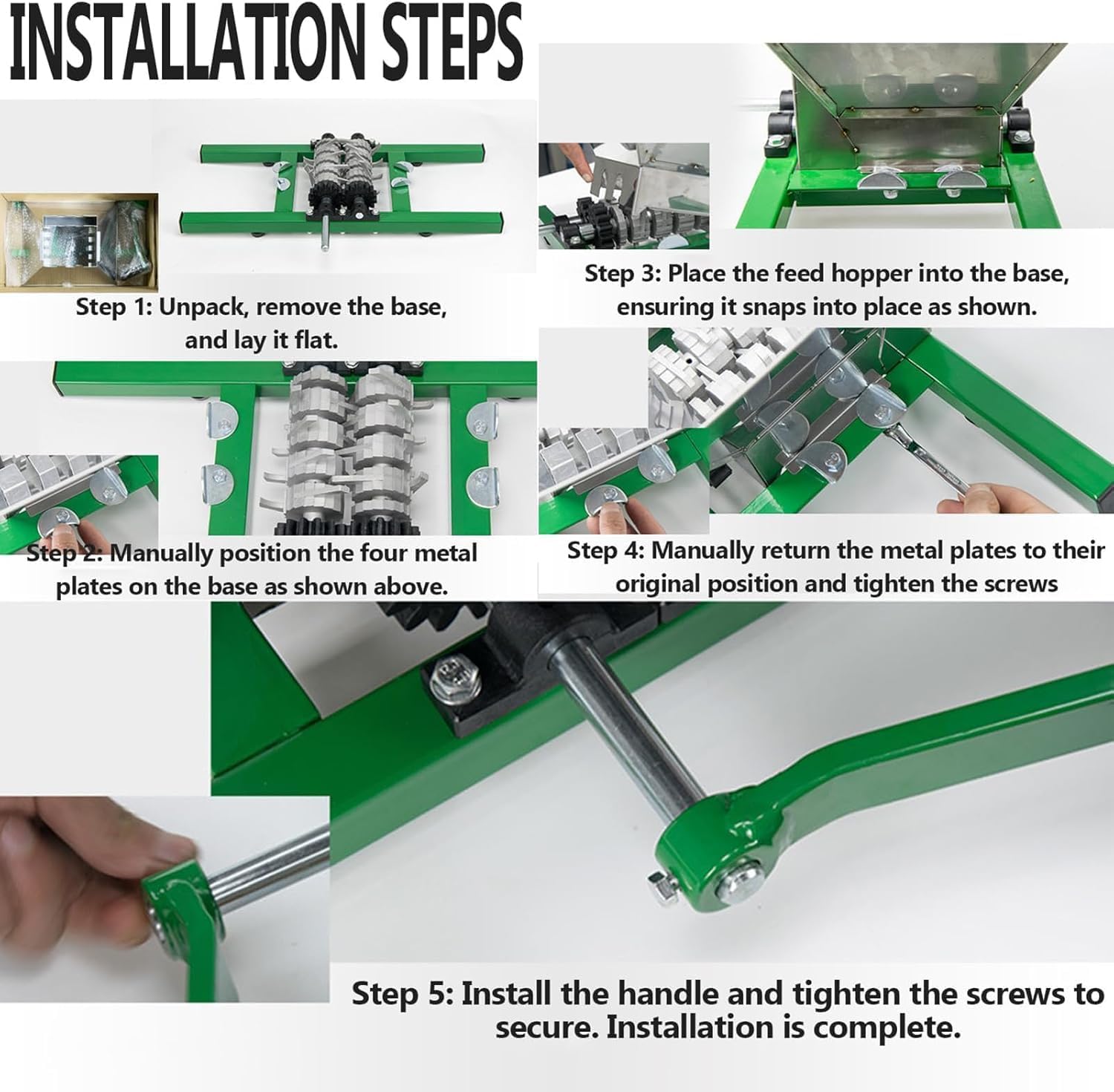 Apple Wine Crusher Grinde,7L Manual Grape Grinder,with Handle, Stainless Steel,for Wine and Cider Pressing, Scratter Pulper for Fruits, Vegetables