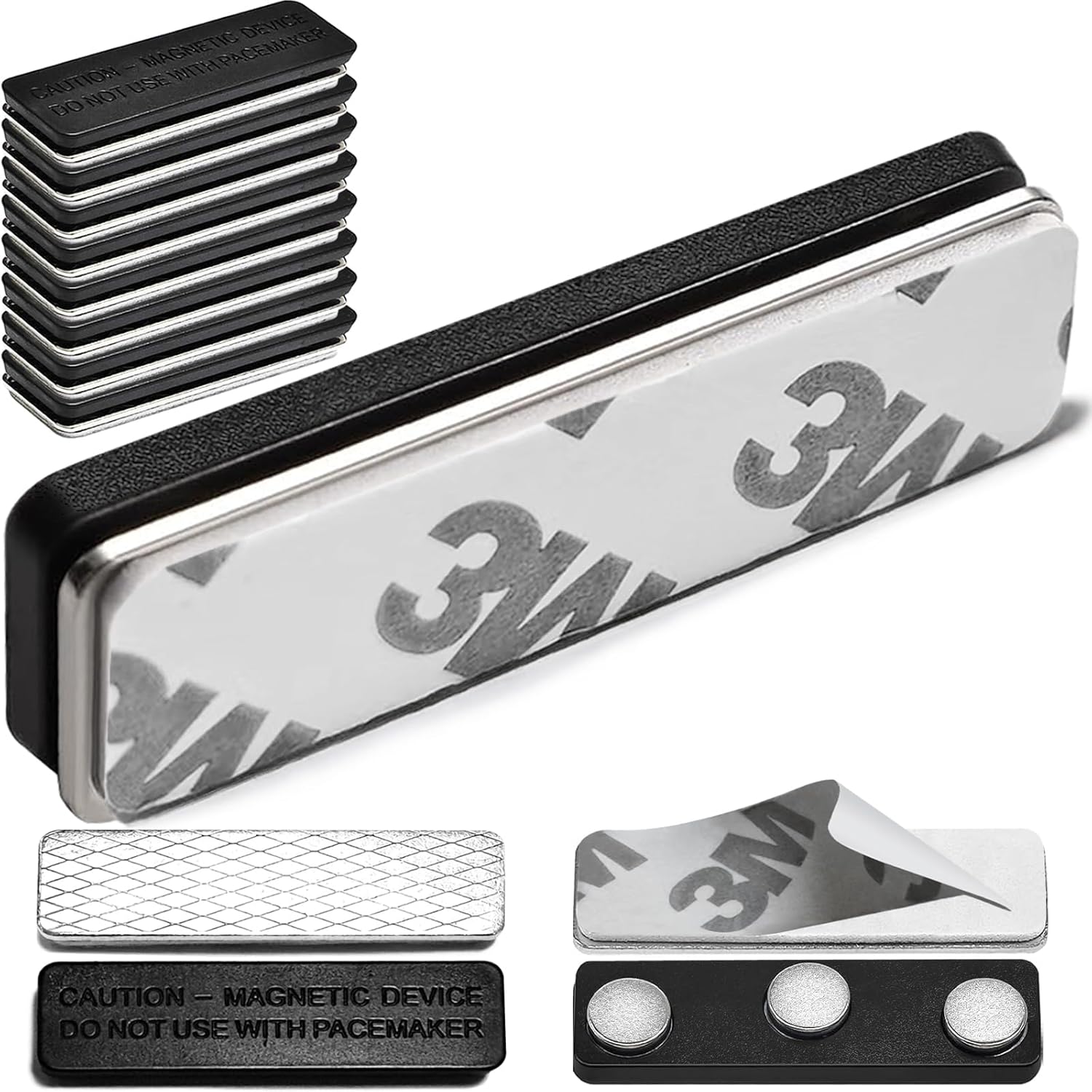 Curtain Magnets- 12 Pair Curtain Magnets Closure with Adhesive for Blackout Curtains, Magnetic Curtain Clips to Hold Curtains Closed