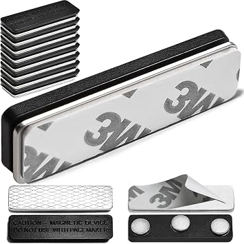 Curtain Magnets- 12 Pair Curtain Magnets Closure with Adhesive for Blackout Curtains, Magnetic Curtain Clips to Hold Curtains Closed