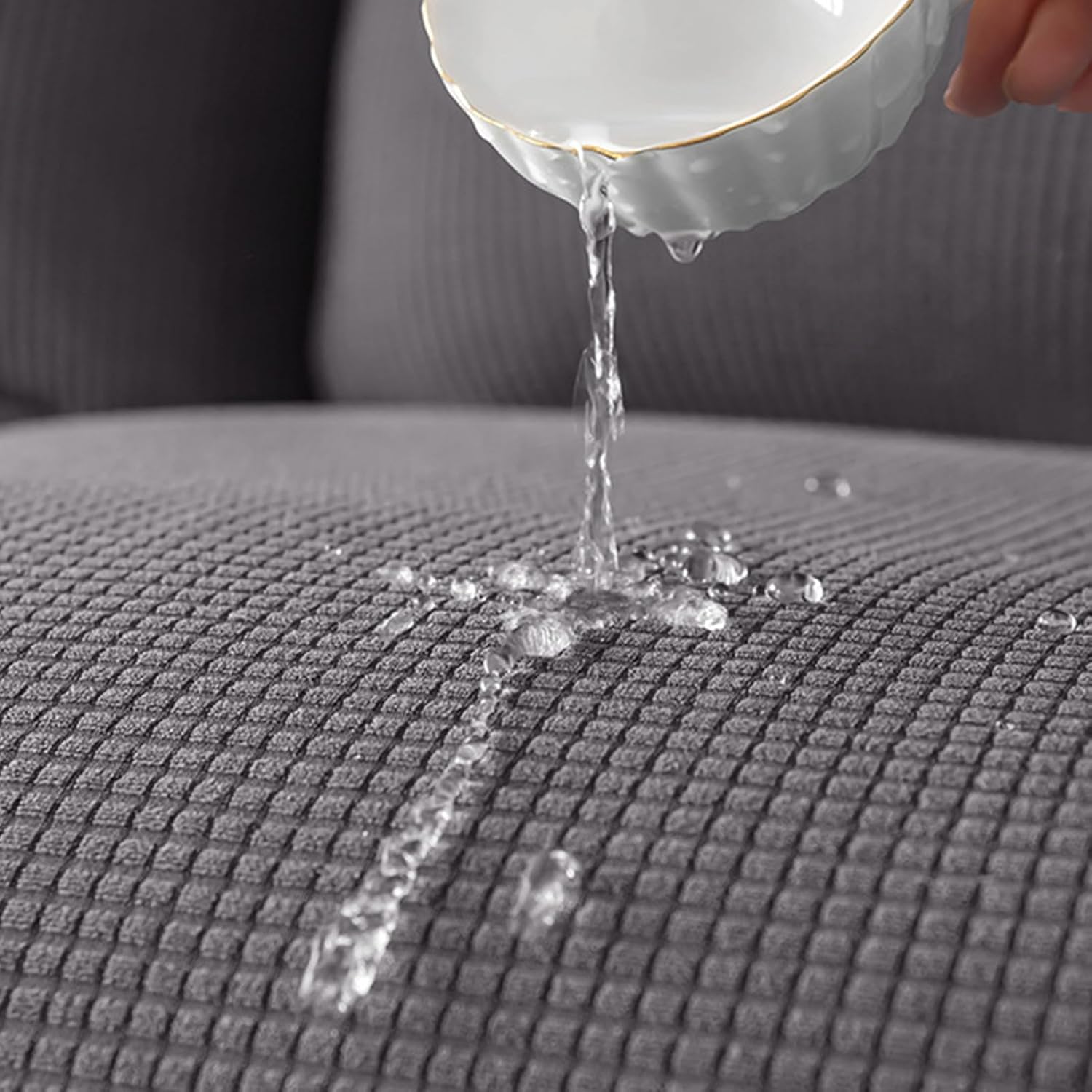 RV Dinette Cushion Covers, RV Stretch Sofa Seat Slipcovers, Replacement Camper Cushions Cover, Washable Loveseat Sofa Furniture Protector for RV Camper Car Bench,Black,2 Sets