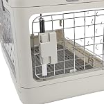 Yctze Crate de chat pliable, Kennel portable de grande capacité pour les chats Transparent Design Transporteur d'animaux de compagnie en plastique avec conception pliante pour avion de voyage et voiture 19.69x12.60x12.20in