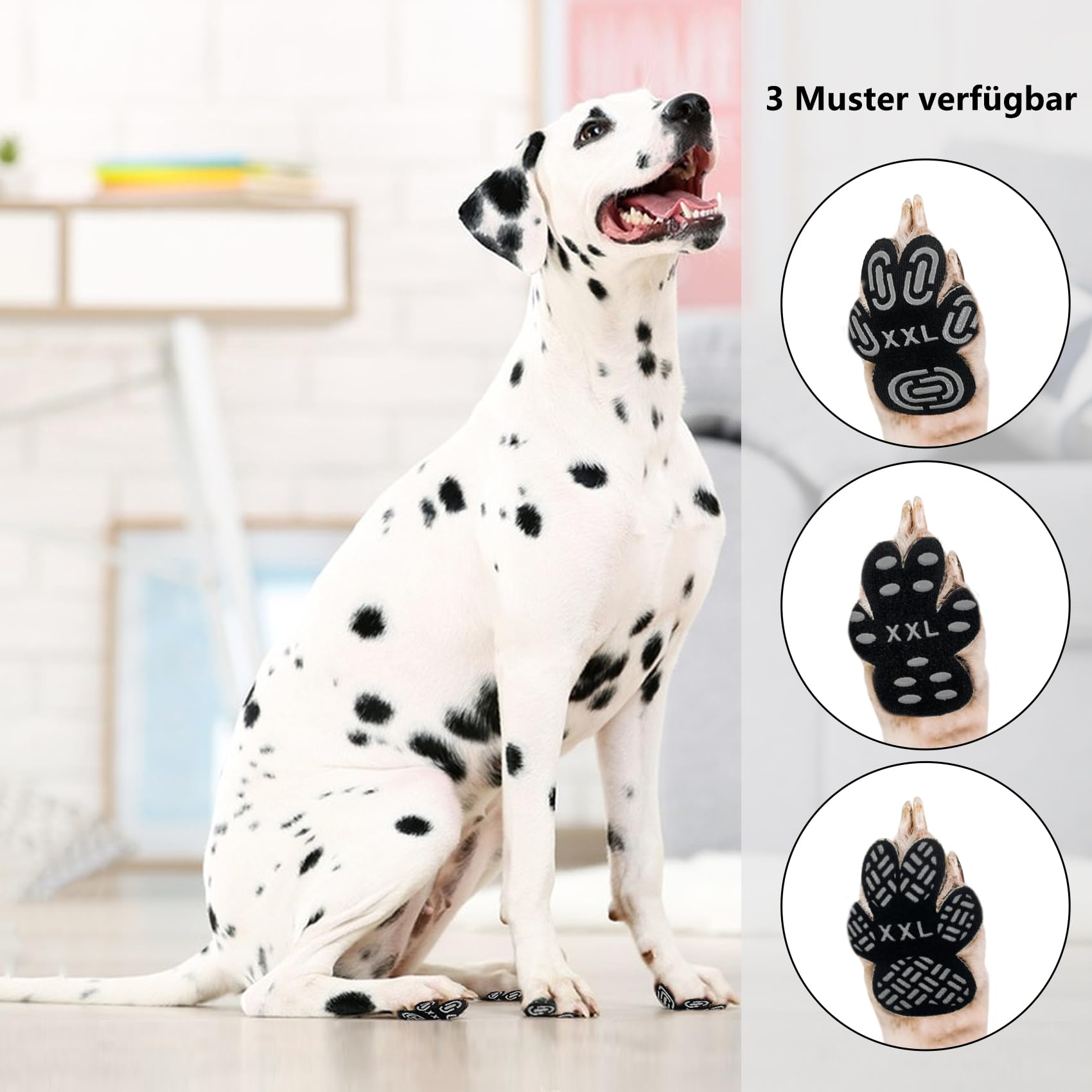CareCooo Protezione Zampe Cane, Copri Zampe Cane, Proteggi Zampe per Cani Estate - Antiscivolo, autoadesive, Adesivi Zampe Cane Antiscivolo, 20 Pezzi (S-3,3 x 4 cm (0-5 kg),Doppia Linea