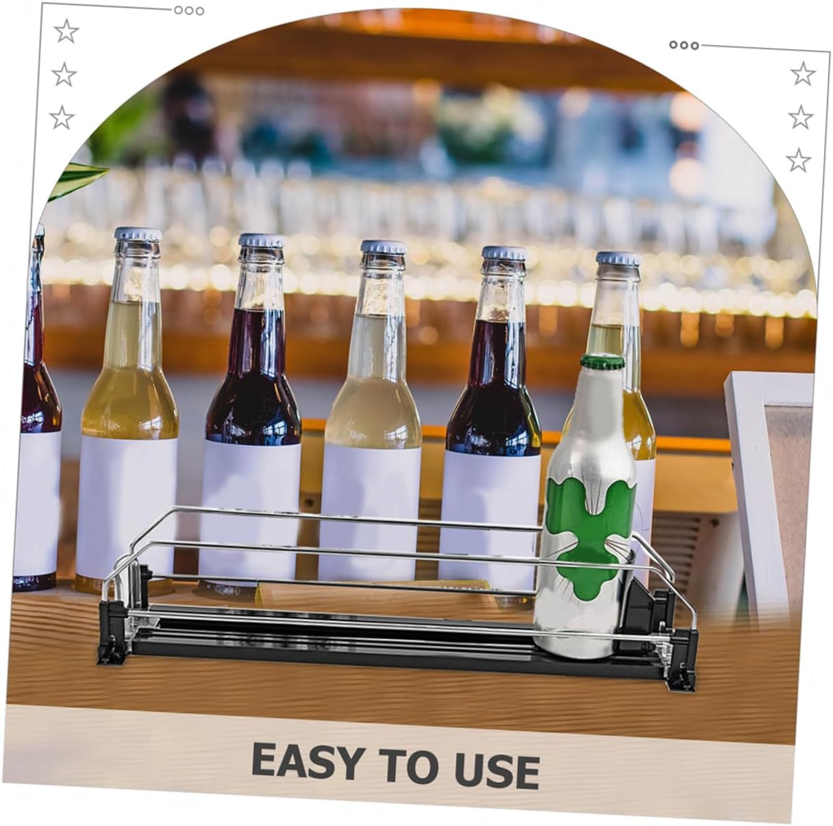 2pcs Automatic Pusher Soda Can Organizer for Refrigerator Smooth Finish Drinks Dispenser Easy Install Beverage Organizer for Fridge Stable Material for Convenient Use