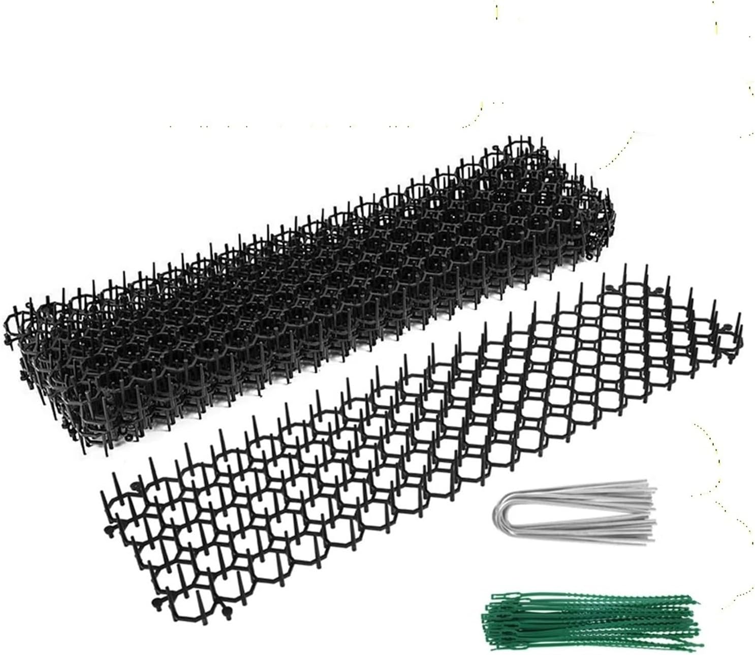 Cat Dog Deterrent Mat, 6/10Pcs Anti Dig Prickle Strip with U Shaped Ground Nails for Garden Protection(10PCS)