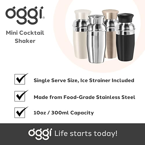 Vista 7 de Oggi Coctelera,1 onza líquida, acero inoxidable