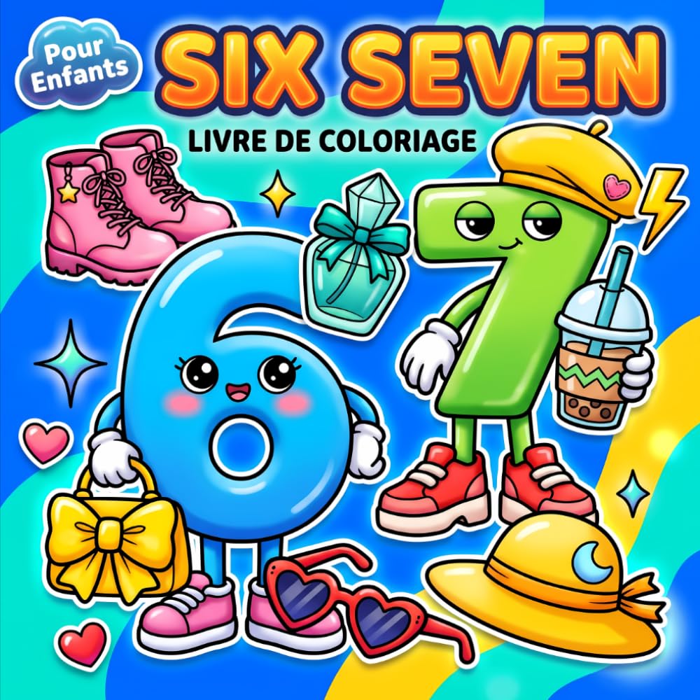 Livre De Coloriage Six Seven Brainrot: Album Amusant aux Illustrations Simples et Mignonnes Inspirées de la Culture Web pour Enfants et Adolescents