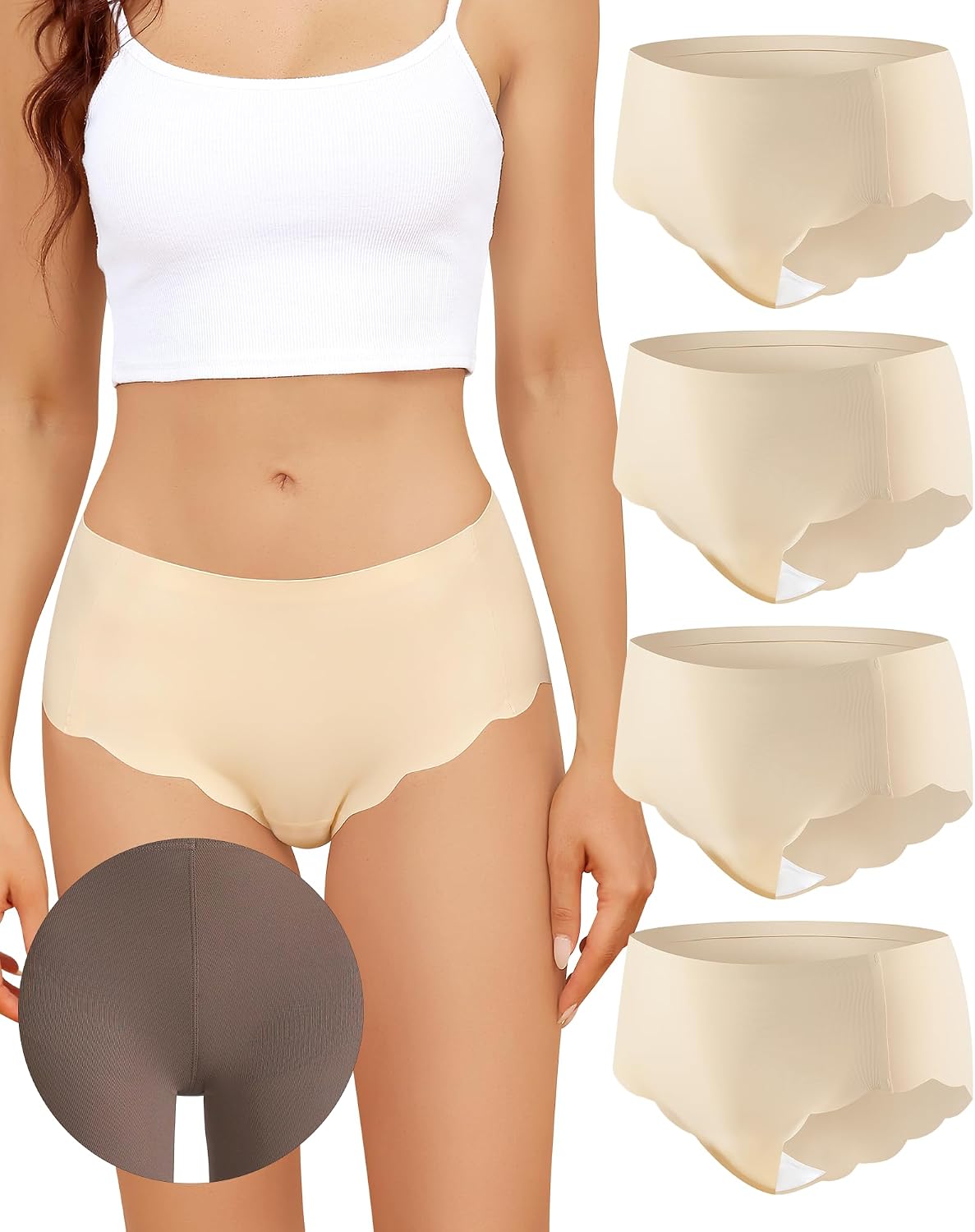 LEVAO Camel Proof Seamless Underwear for Women No Panty Lines No Show Active Panties Breathable for Leggings Workout Yoga