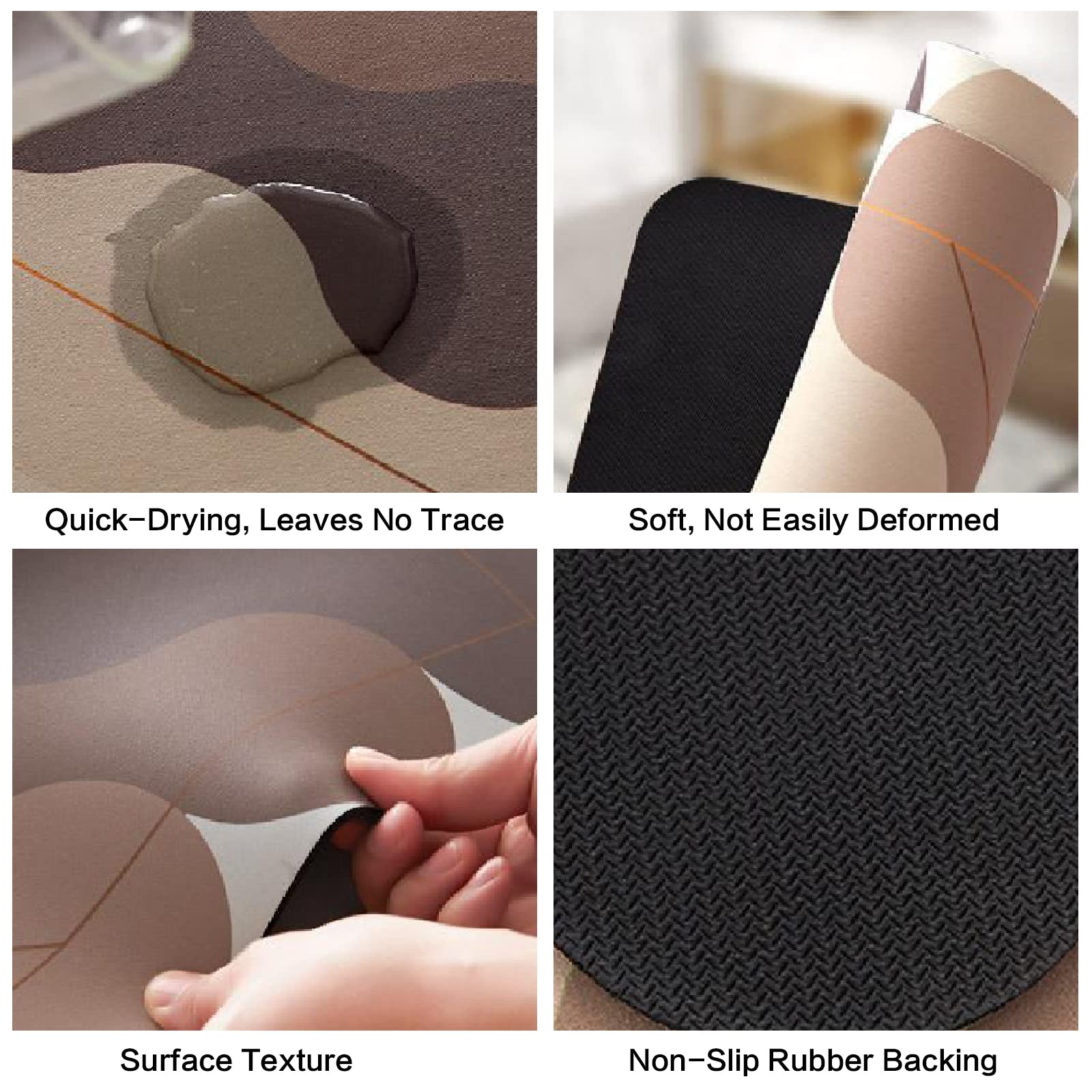 Tappeto Bagno Angolare Diatomo, Super Assorbente