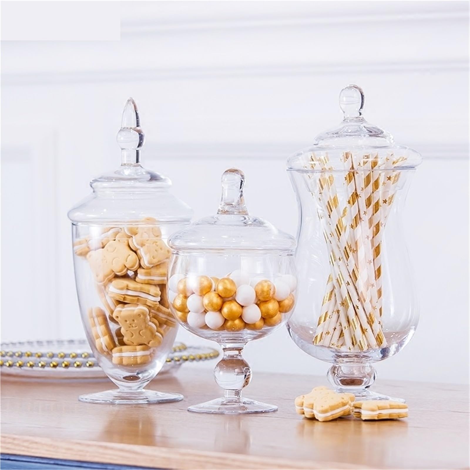 Tarros Almacenamiento Tarro de cristal for dulces, tarro azúcar, mesa postre creativa for boda, Hotel, decoración suave
