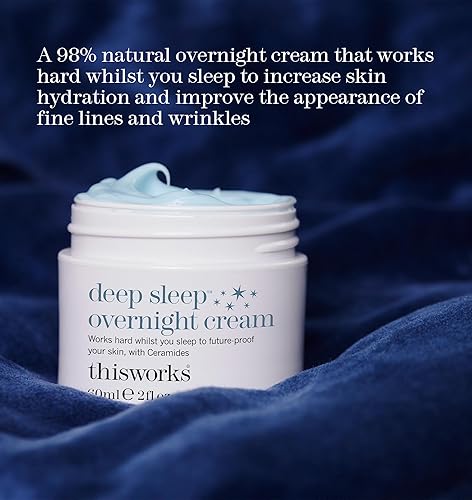 Miniatura 2 de THISWORKS Crema facial para dormir profundo durante la noche con extracto de árbol de seda persa, ceramidas y cobre PCA, para ayudar a combatir los