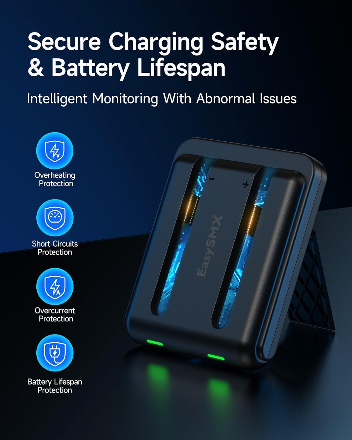 EasySMX Switch 2 Charger Dock for Joycons, 2 in 1 Charging Station for Joy-Cons Gaming Controller, Charging Dock for Switch2 with Type C 2 Port USB, Joycon Remote Docking Station Accessories Portable - Image 5