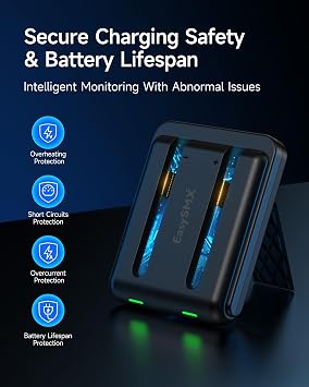EasySMX Switch 2 Charger Dock for Joycons, 2 in 1 Charging Station for Joy-Cons Gaming Controller, Charging Dock for Switch2 with Type C 2 Port USB, Joycon Remote Docking Station Accessories Portable