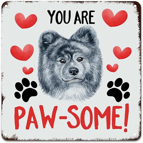 WoGuangis Valentine's Day Gift to Girlfriend Rustic Vintage Porch Signs Valentine Chow Chow Dog Red Heart Metal Wall Sign You Are Paw Some Aluminum WoGuangis Valentine's Day Gift to Girlfriend Rustic Vintage Porch Signs Valentine Chow Chow Dog Red Heart Metal Wall Sign You Are Paw Some Aluminum