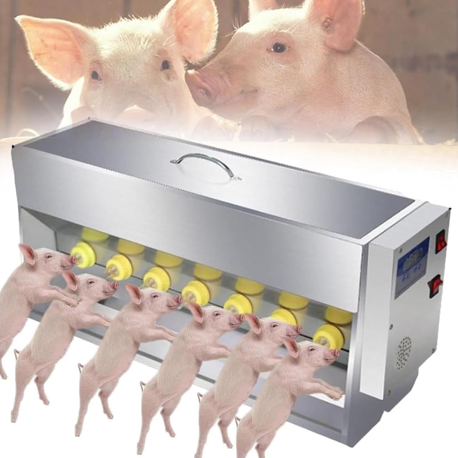 Automatic Piglet Milk,Piglets Drinking Milk Machine,Piglet Milk feeders for Multiple Piglets Nipple, 10/14 Teats Piglet Milk Feeder,for Piglet, Little Lamb,14pigs