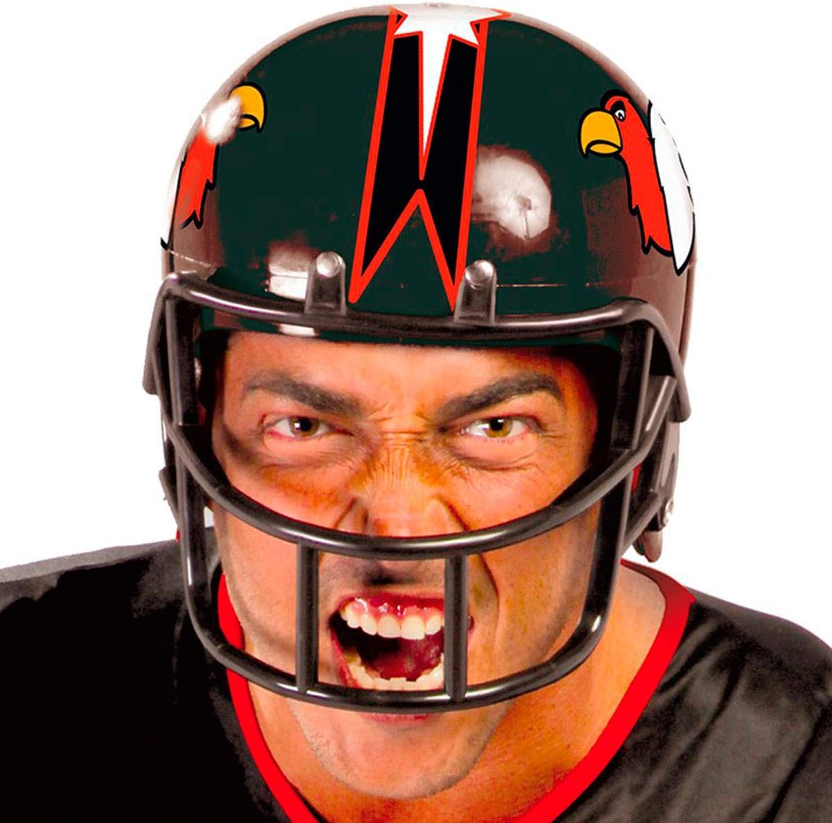 FIESTAS GUIRCA Adult Plastic Football Helmet Size Red or Black