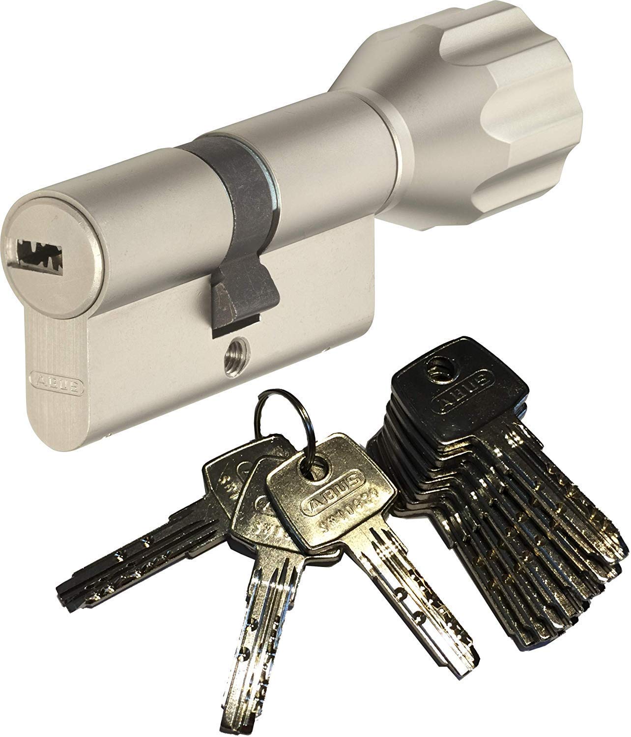 ABUS - EC550 Profil-Cylindre à bouton Longueur Z50/K40mm avec 10 Clés