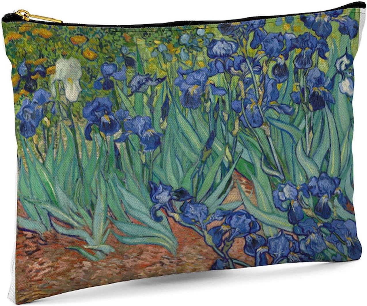 CafePress Van Gogh Blue Iris Garden Painting Large Zipper Toiletry Pouch, 12.5" x 8.5"