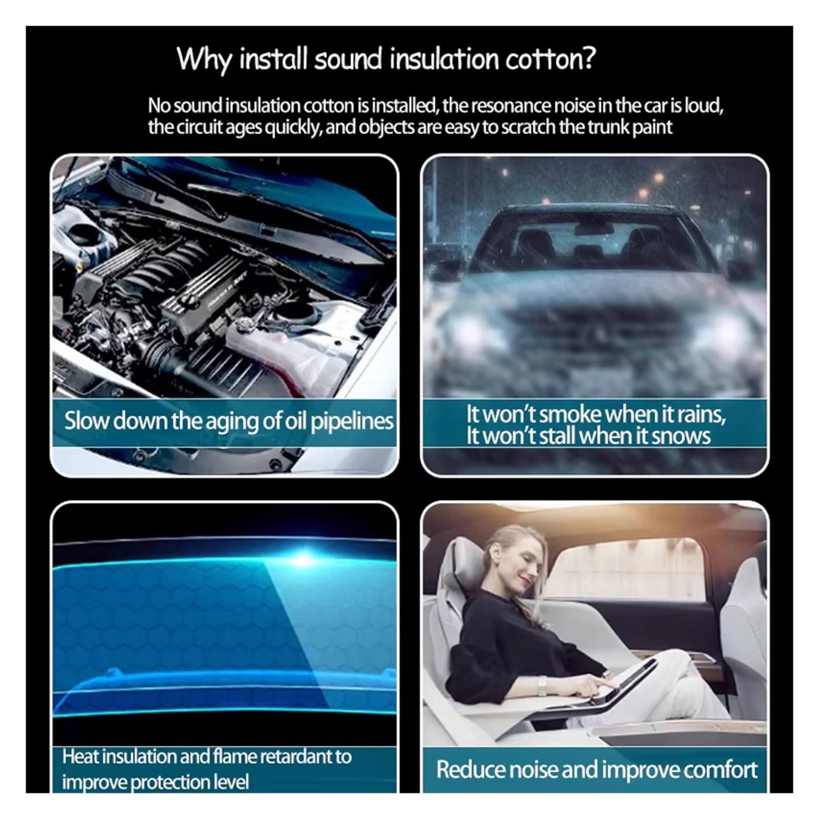 Wärmedämmmatte für Motorraum Für Hyundai Für Tucson TL 2016 ~ 2021 2017 2018 2019 2020 Auto Front haube linin Motor Wärmedämmung schalldichte Baumwolle(Aluminum foil)