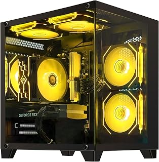 AEXPXO Gaming PC: Ryzen 7 5700X, RTX 5060 8GB GDDR7 DLSS4, 32GB DDR4 RAM, 1TB NVMe SSD, WiFi 6E Prebuilt Desktop