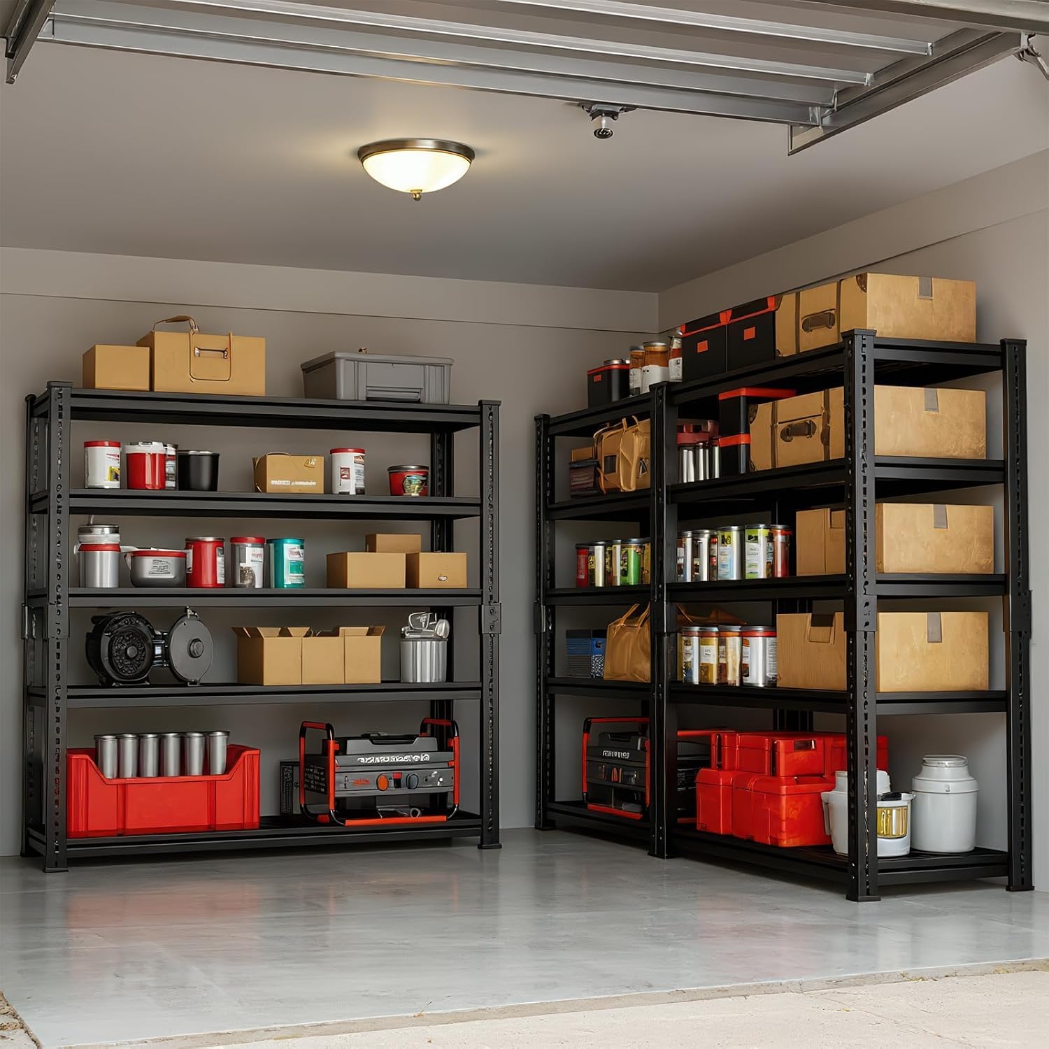 GAOMON Heavy Duty Metal Shelving Unit 5-Tier, Garage Kitchen Pantry Storage Shelves with High Weight Capacity, Adjustable Shelving for Basement Bathroom Laundry Room, 47" L x 18" W x 71" H