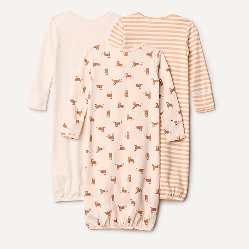 Miniatura 3 de Tienda Essentials Vestido de algodón unisex de manga larga para bebés