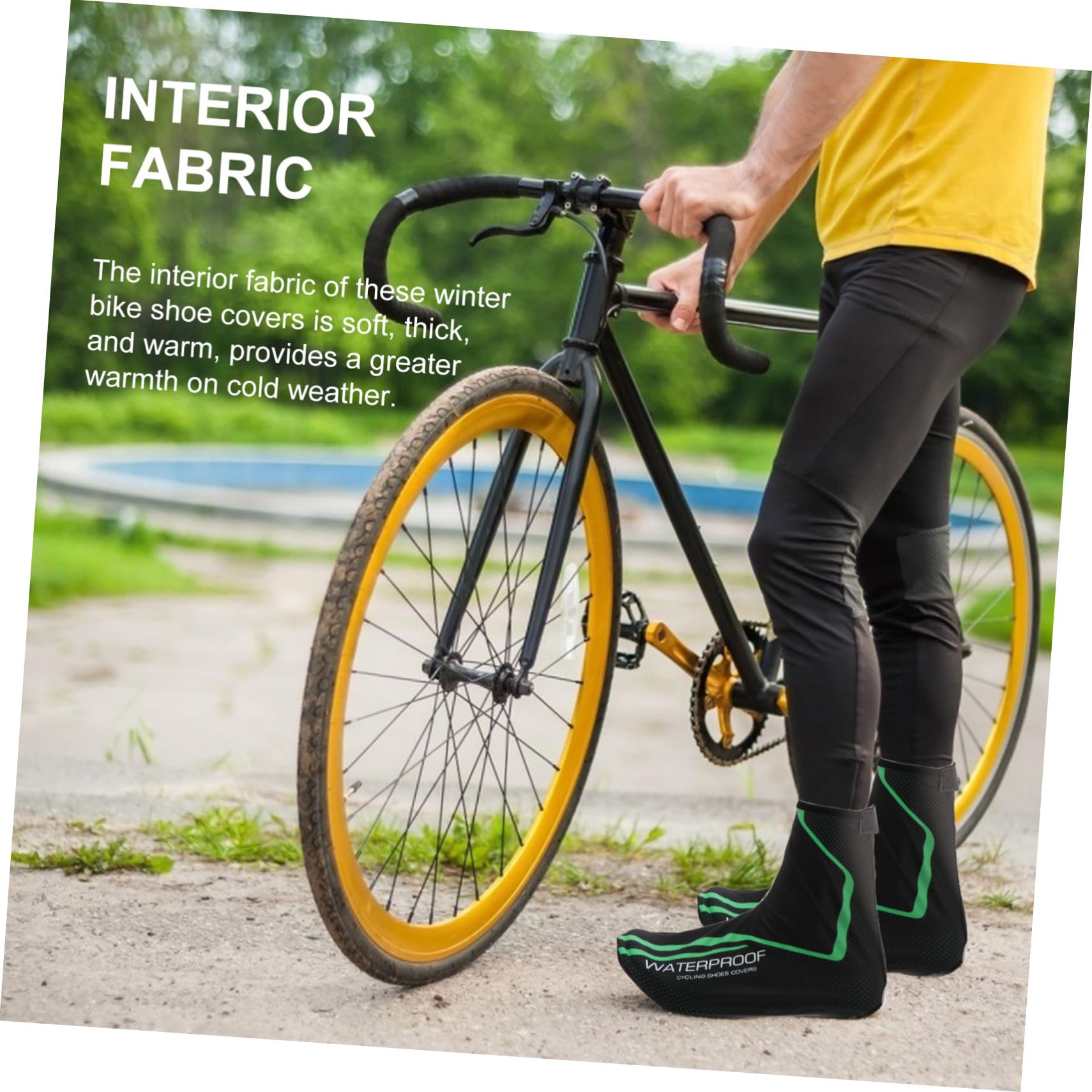 Cubrezapatos Ciclismo Impermeables Unisex con Protección contra Viento Forro Térmico Grueso para Invierno Ajustables Reflectantes para Seguridad Nocturna