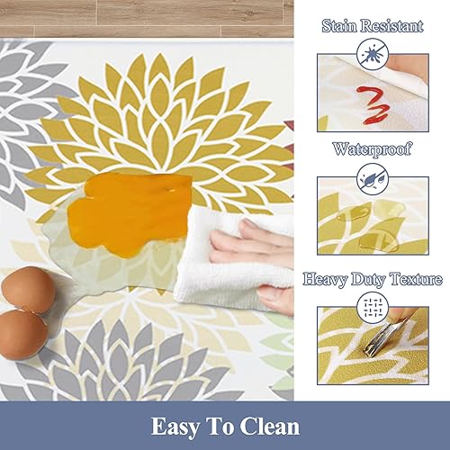 Miniatura 5 de HEBE Tapete de cocina antifatiga, acolchado, de 20 x 71 pulgadas, impermeable, para piso, antideslizante, tapete ergonómico cómodo para oficina,