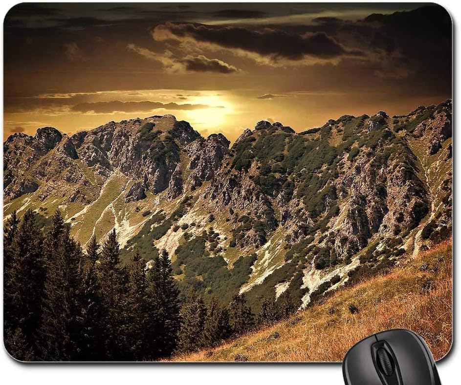 Mouse Pad - Landscape Mountains ALM Alpe Nature Sunset