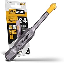 Anvil DryAngle Diameter 4 mm Tile Drill, Glass Drill, Ceramic Drill, Hexagonal Shank for Drills, Glass / Wall Tiles, Roof Tiles, Ceramic Drilling