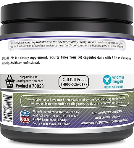 Miniatura 3 de Amazing Formulas Creatina 3000 mg por porción, 500 cápsulas de suplemento  Sin OMG  Sin gluten  Fabricado en Estados Unidos