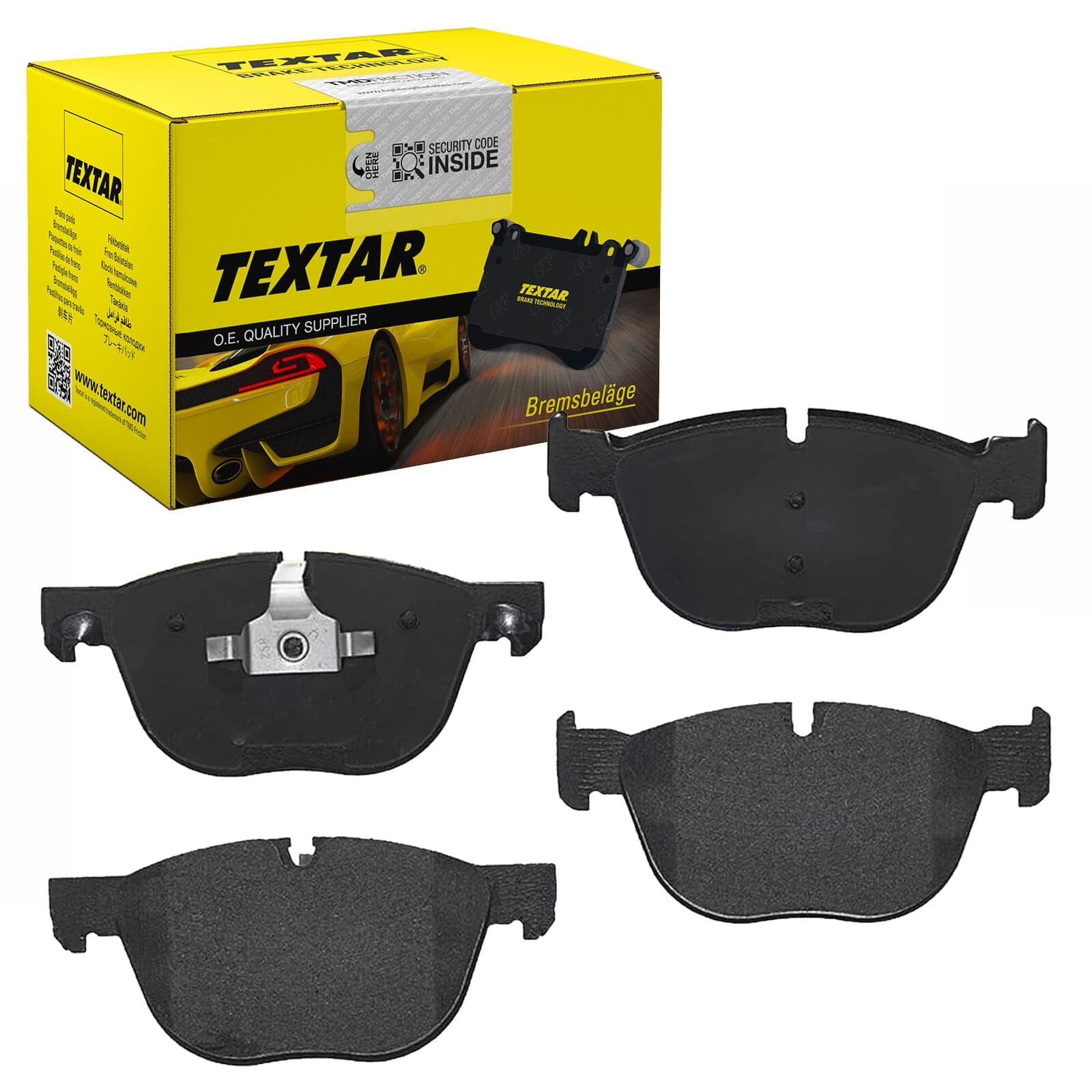 TEXTAR Juego de pastillas de freno Delantero preparado para indicador de desgaste 2417001 Juego de pastillas de freno Compatible con BMW X5 E70 X5 F15, F85 X4 F26 X6 F16, F86 X6 E71, E72