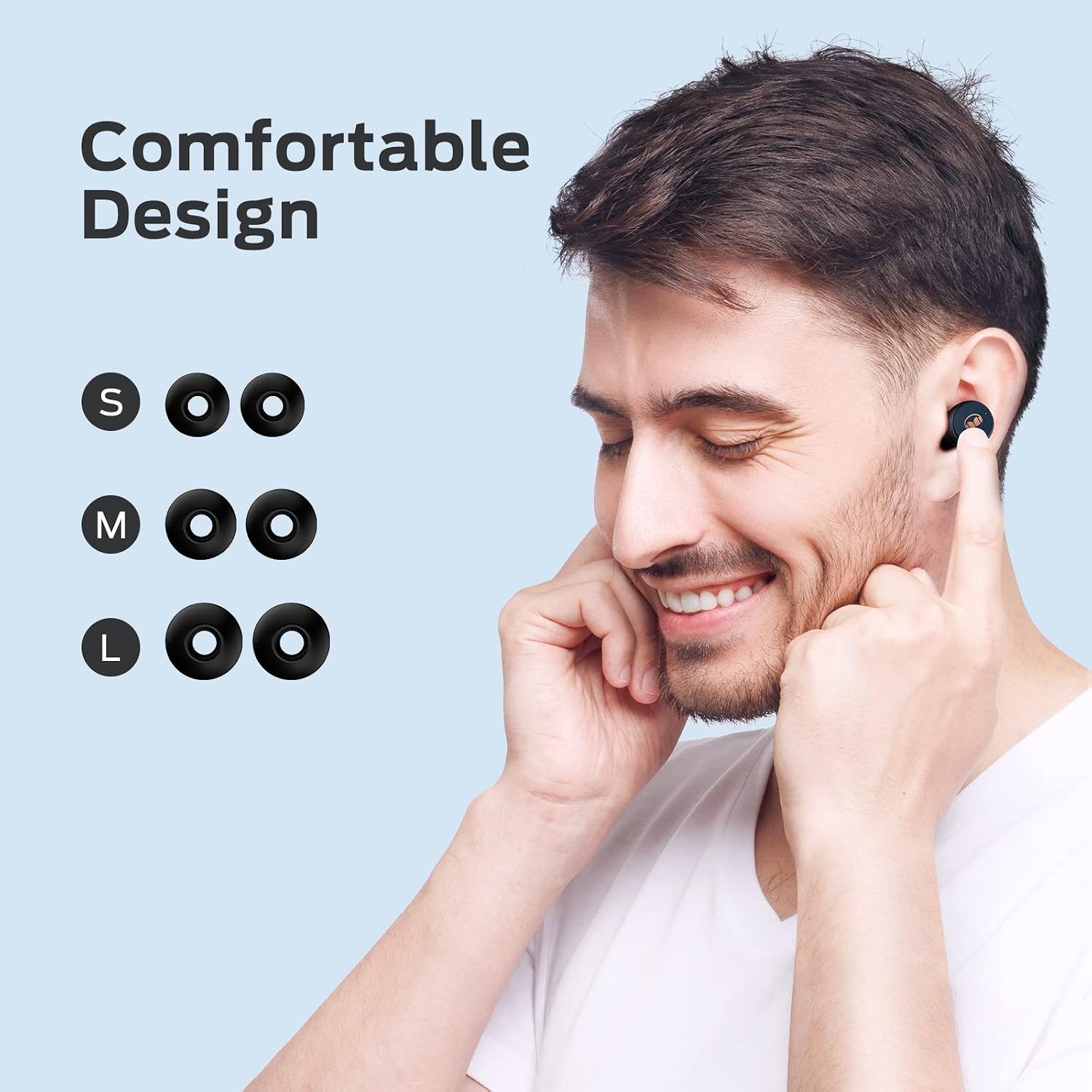 Comfortable Design with Ear Tip Sizes