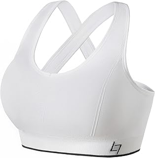 FITTIN Sports Bras for Women Padded: Seamless Cross Back Bra