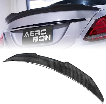Real Carbon Fiber Trunk Spoiler for 2015-2021 Mercedes C Class W205 Sedan | H style High Kick, Fits C180, C200, C300, C400, C43, C63 Sedan