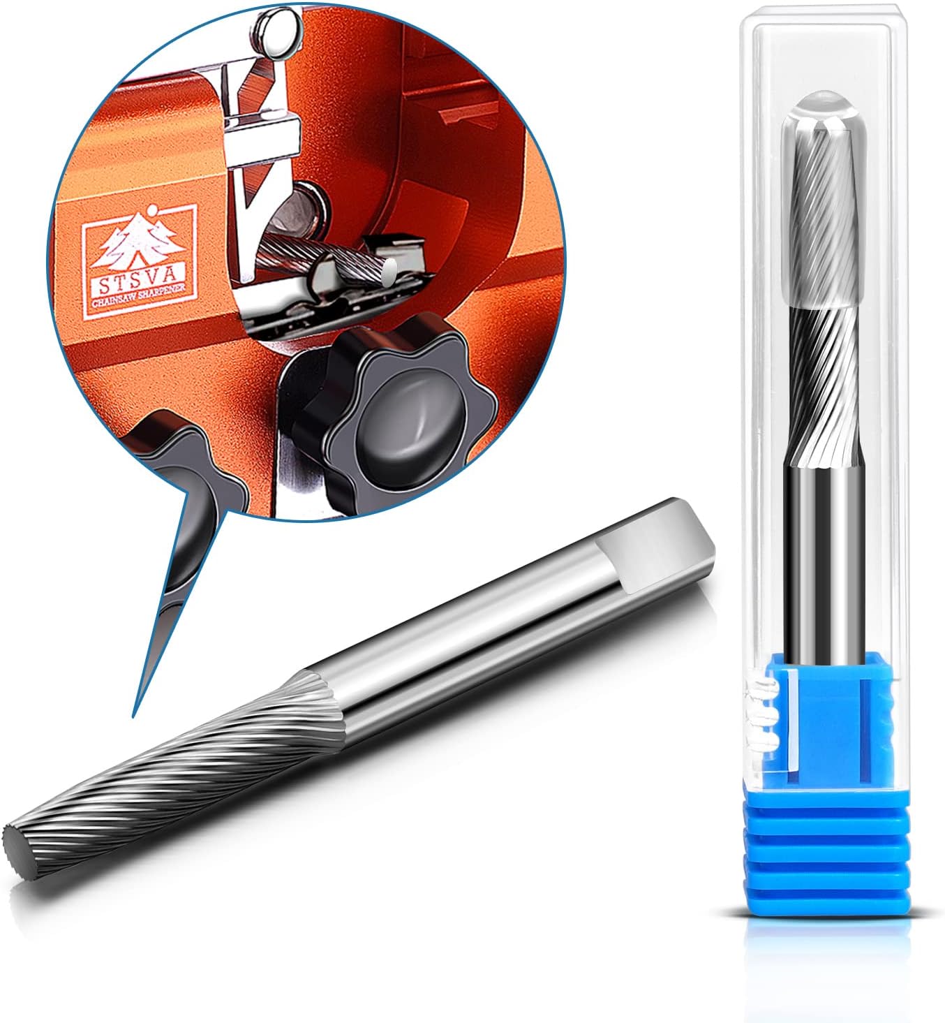 STSVA 13/64" Tungsten Carbide Cutter, Chainsaw Sharpening