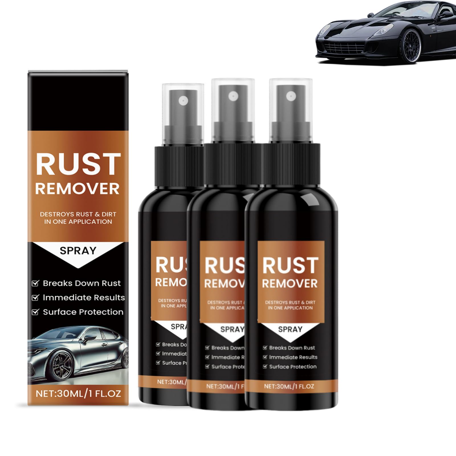 2025 Advanced Rust Remover Spray - Heavy Duty Rust Dissolver for Metal, Cars, and Tools - Effective Iron Stain Cleaner for Multiple Surfaces