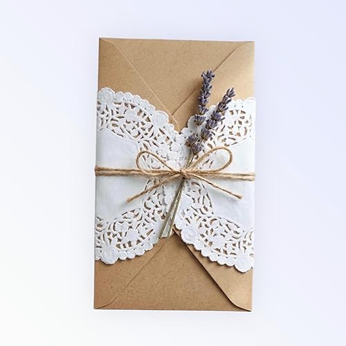 Miniatura 3 de The Baker Celebrations Tapones de encaje de papel redondo blanco (paquete de 100) fabricados en Canadá (5 pulgadas)