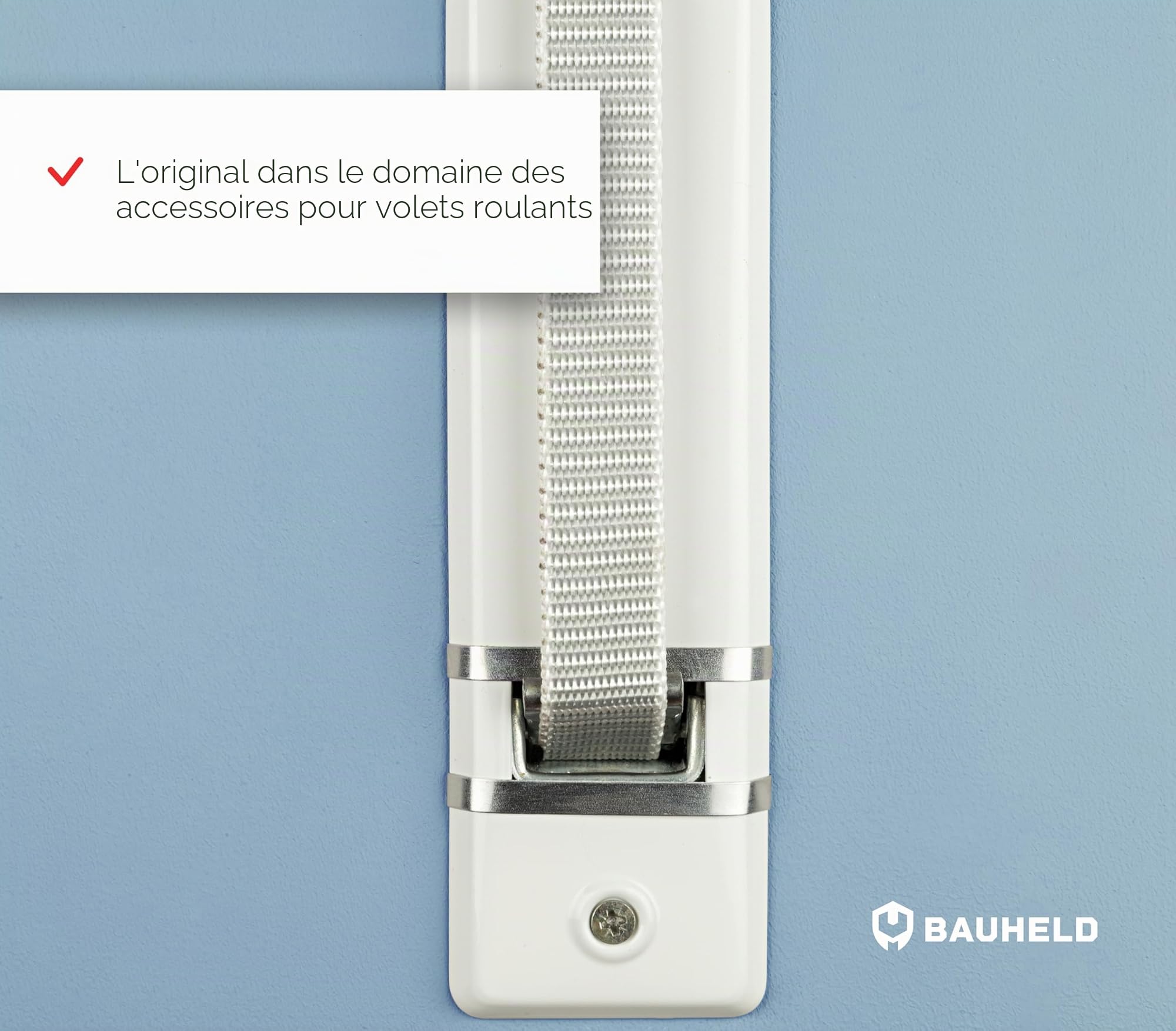 BAUHELD® Sangle de volet roulant de 50 m - 14 mm, 18 mm, 20 mm, 23 mm - Fabriquée en Allemagne - Convient pour volets roulants sur portes et fenêtres - Haute résistance à la déchirure et stabilité UV