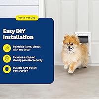 Vista 2 de Puerta para mascotas PetSafe plástico con solapa suave de color, Pequeño, S, Blanco