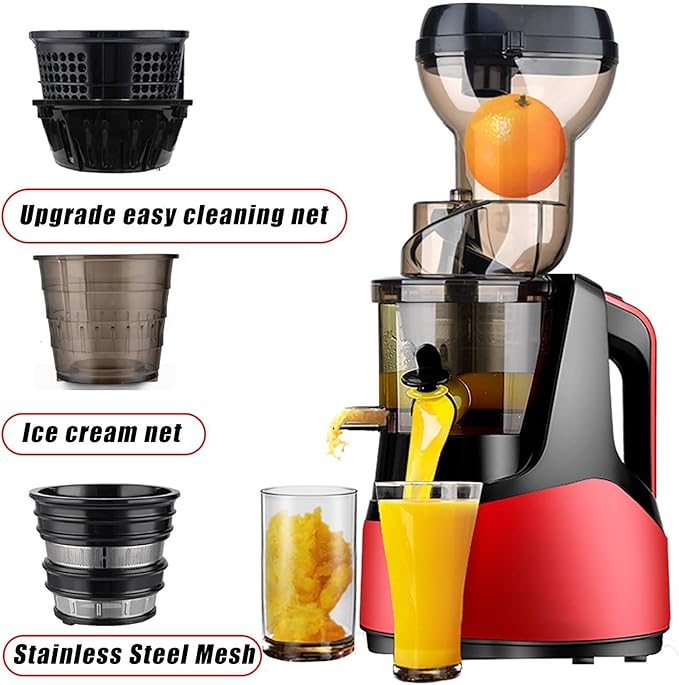 Extractor de Jugos Prensado en Frío Boca Ancha 8.2 cm 150W 110V Capacidad 1L miniatura 3